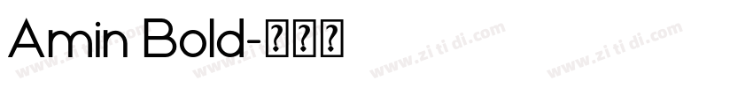 Amin Bold字体转换
